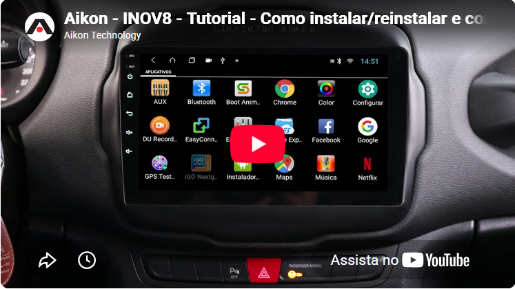 Atualizar INOV8 Central Multimídia AIKON 2027 gps IGO